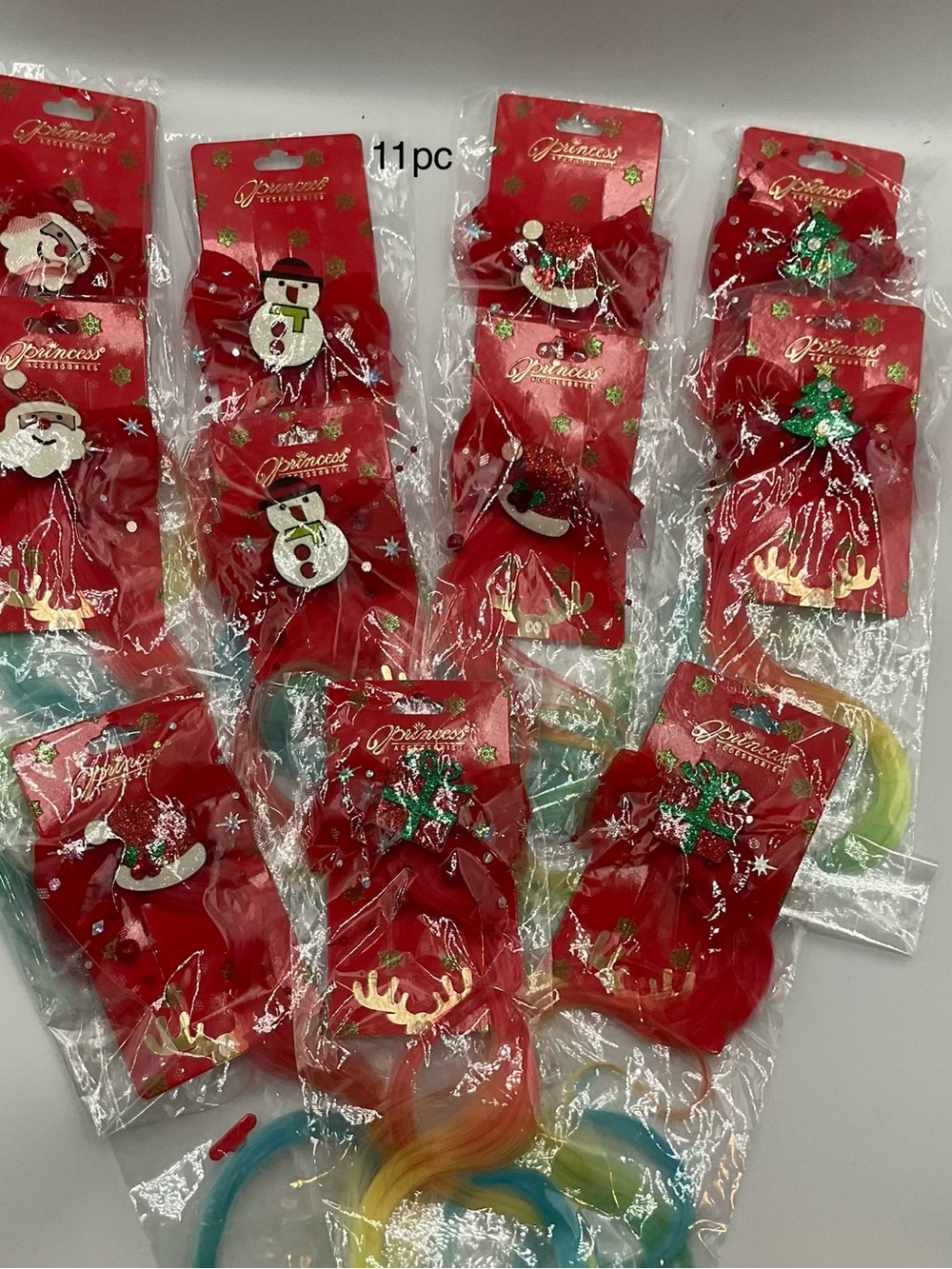 Kids Red Holiday Hair Clips - Set of Festive Accessories
